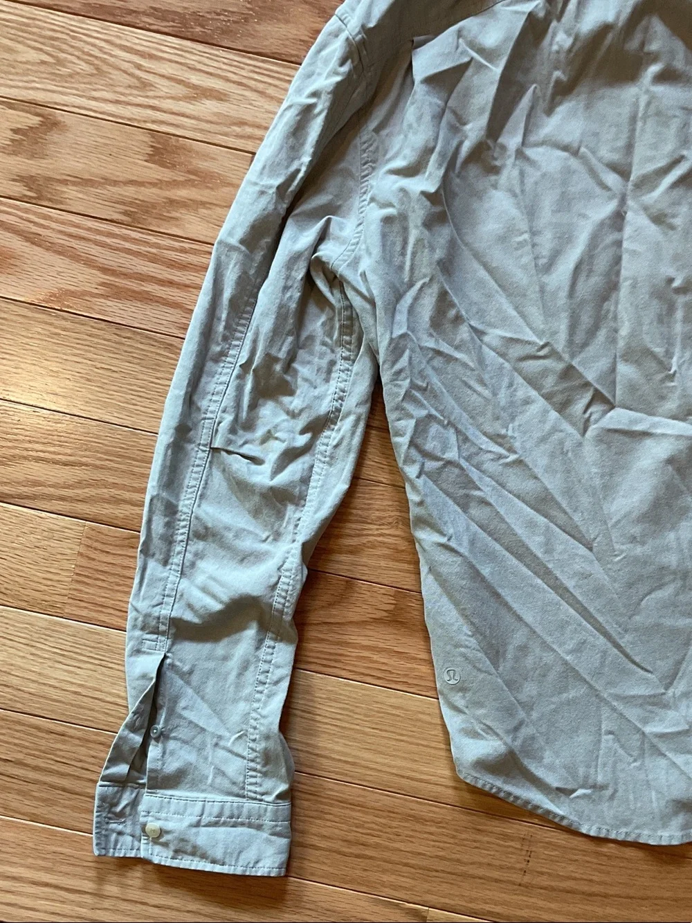 Lululemon Commission Men's Button-Down Shirt Gray Long Sleeve button down large - Picture 9 of 12